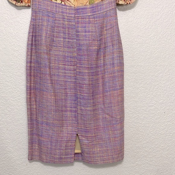 Kay Unger Vintage Silk Floral Tweed Pinup Dress - Picture 9 of 16